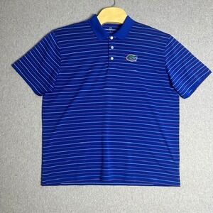 Vansport Men's Florida Gators Blue/Orange/White Striped Polo Shirt Size‎ XL